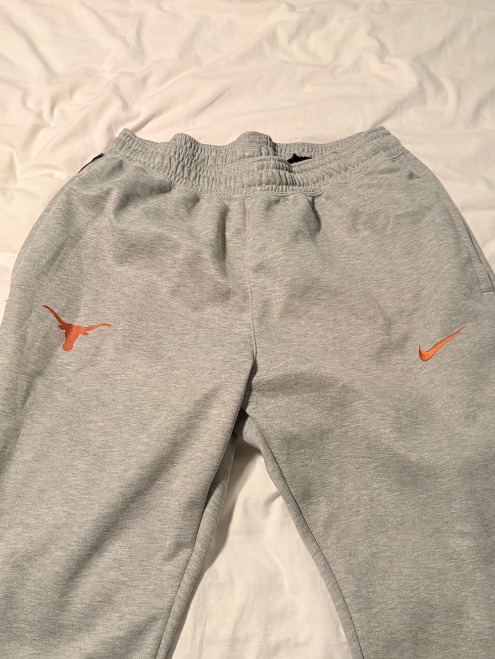 Nike Gray Sweatpants with Orange Swoosh & Longhorn Logos